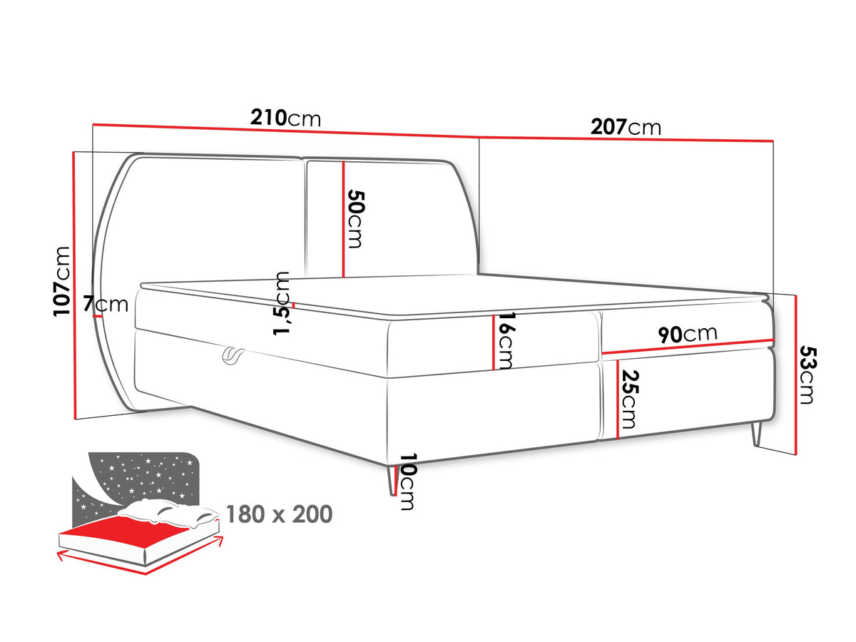 Continental bed 614829