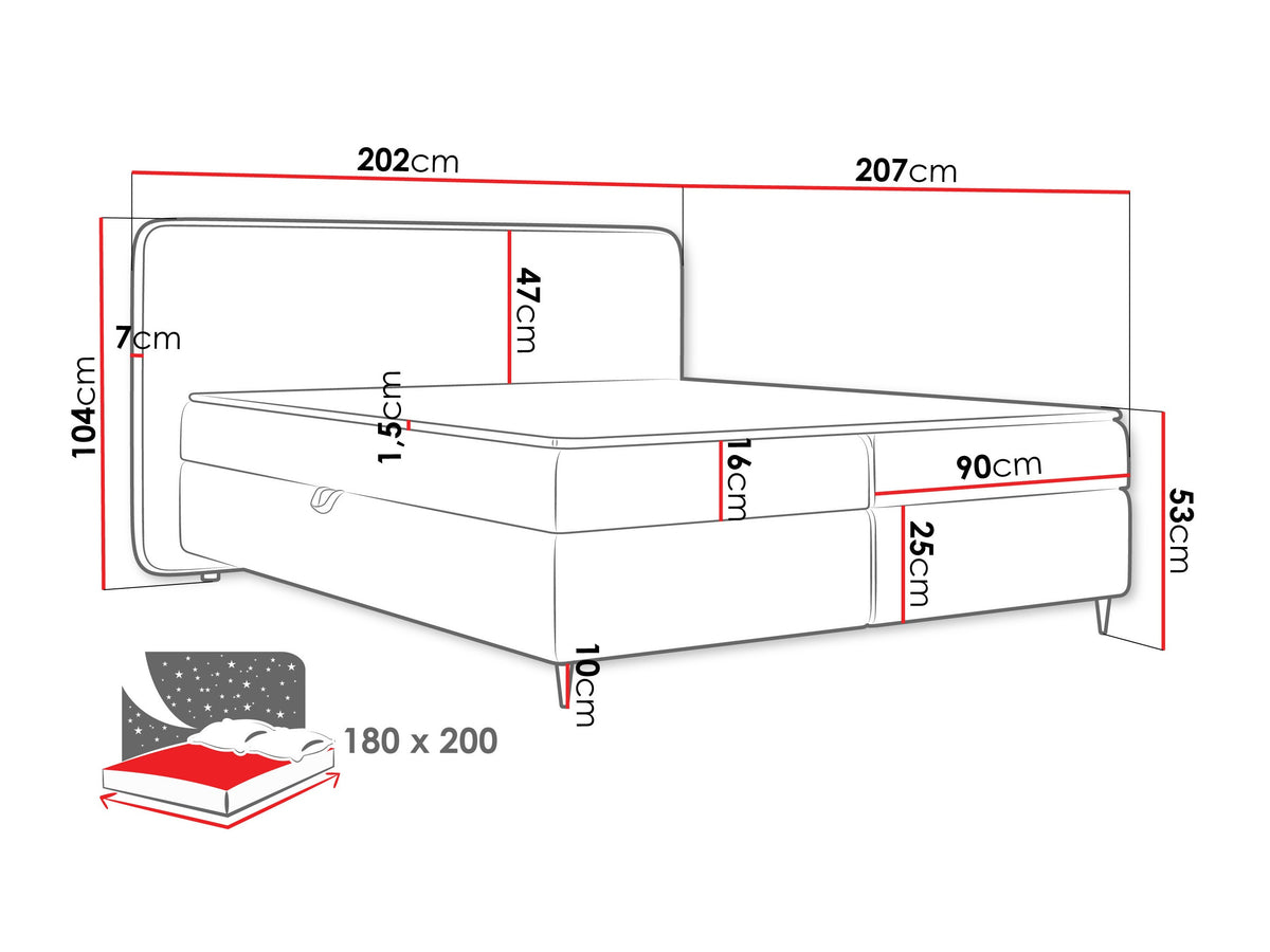 Continental bed 614659