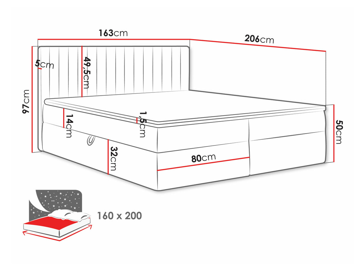 Continental bed 616711