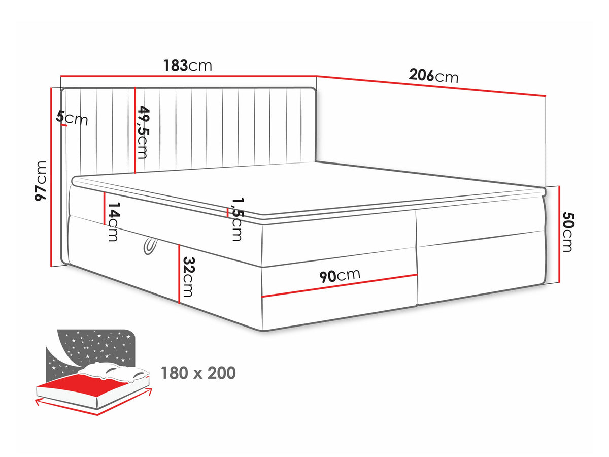 Continental bed 616711