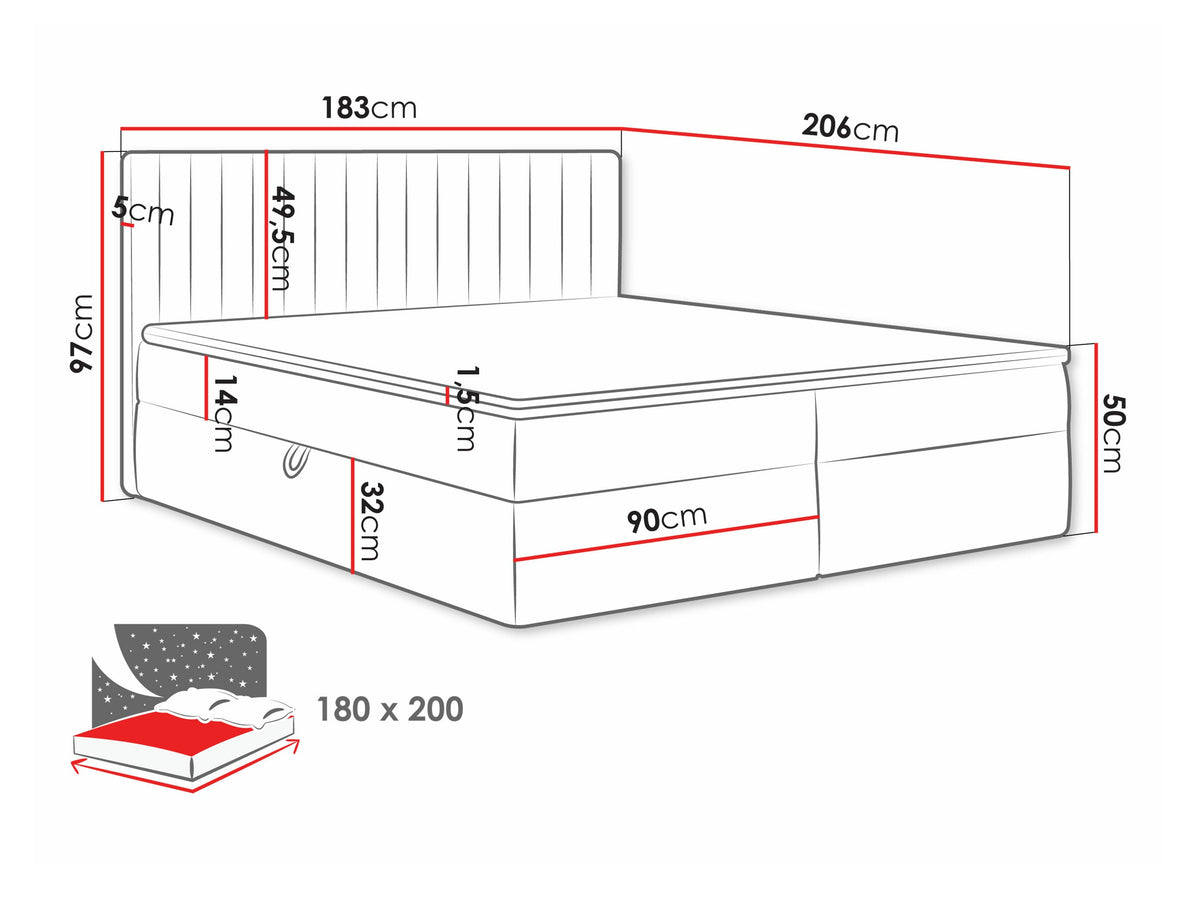Continental bed 616711