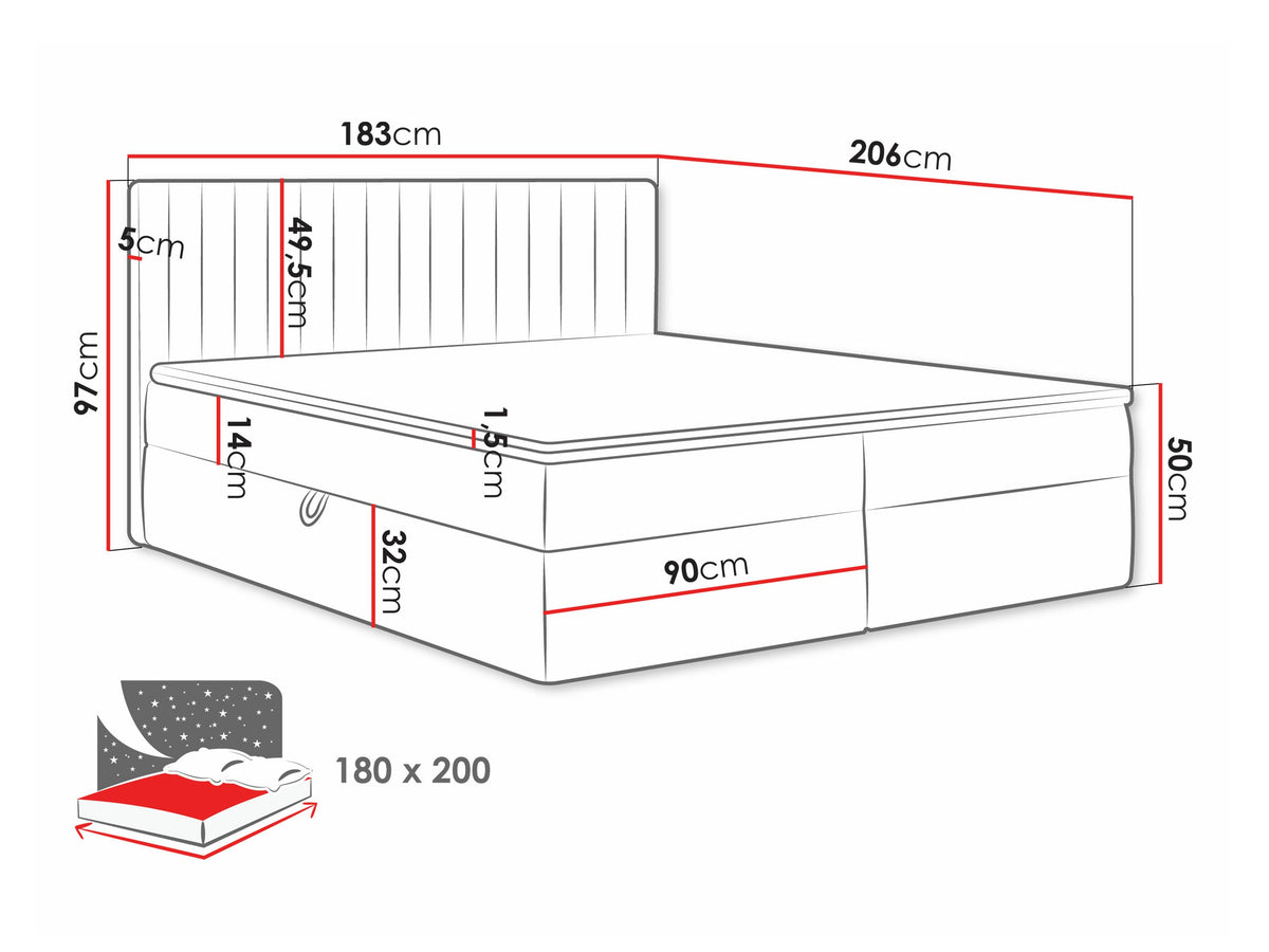 Continental bed 616711