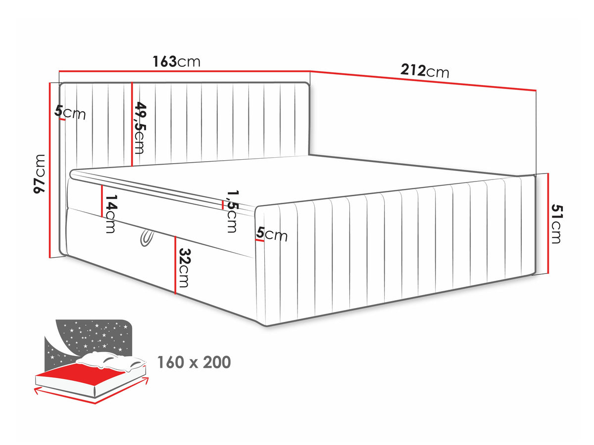 Continental bed 616765