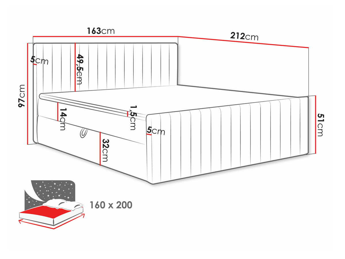Continental bed 616765