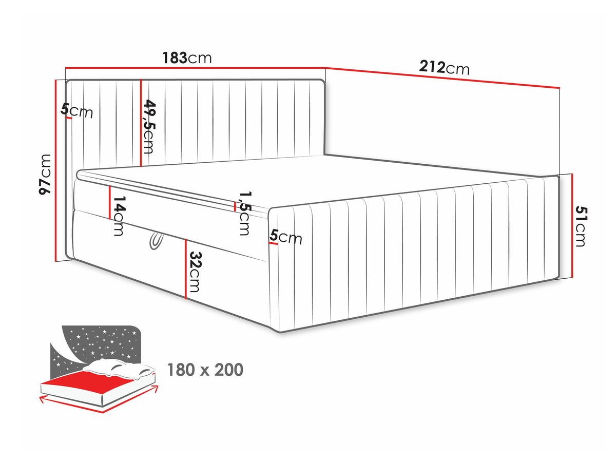 Continental bed 616765