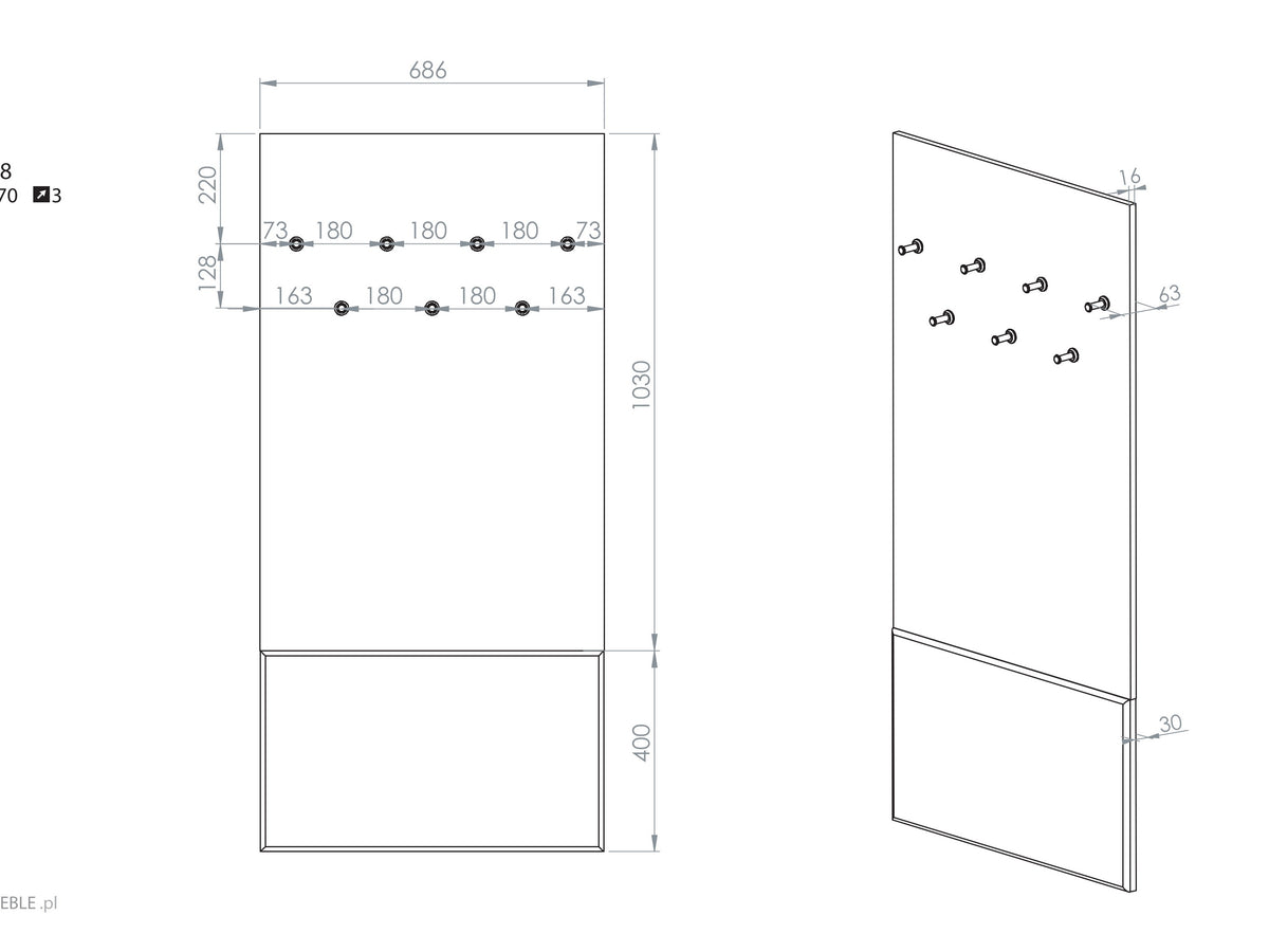 Coat rack 614036