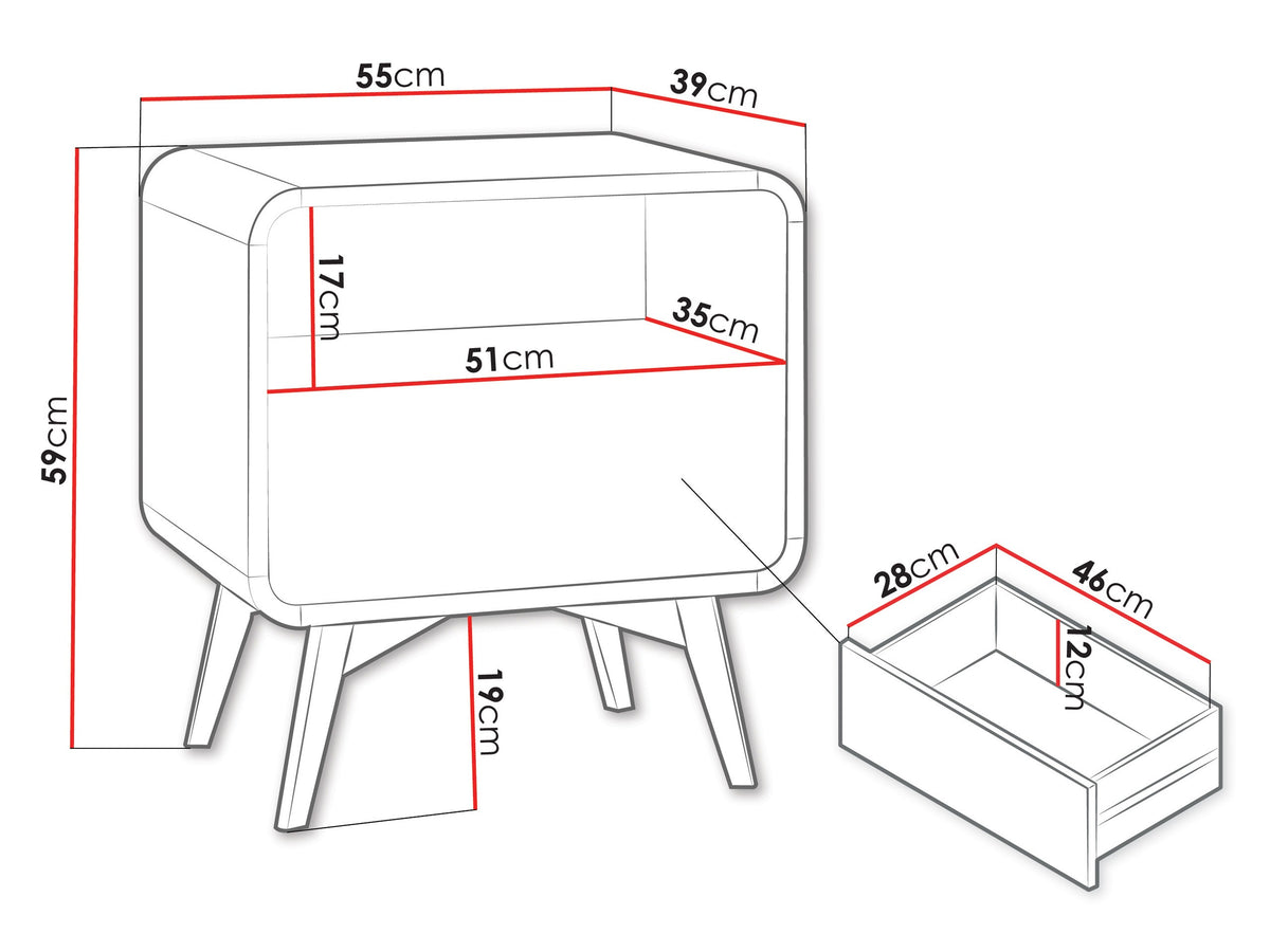 Bedside table 625265