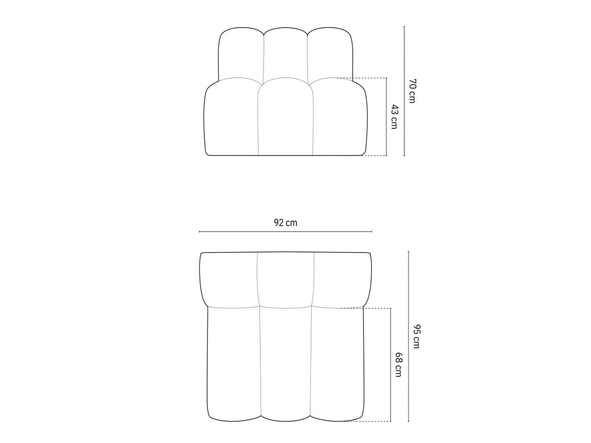 Modular armchair 592811