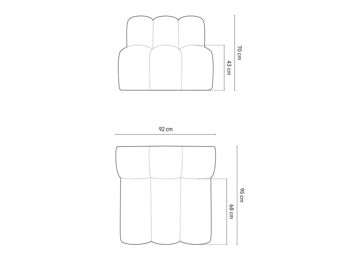 Modular armchair 592811
