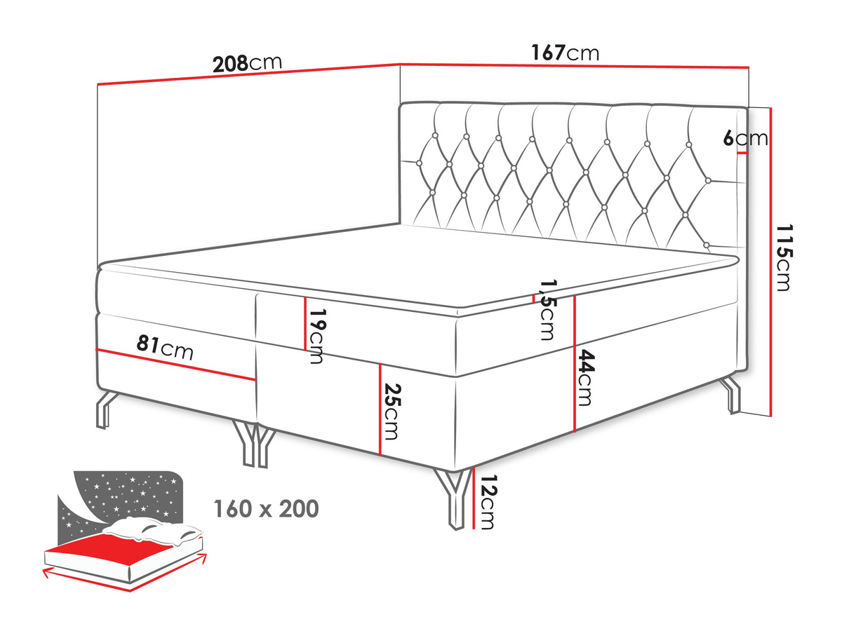 Continental bed 650101