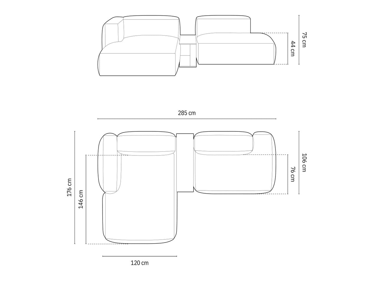 Modular corner sofa 652102