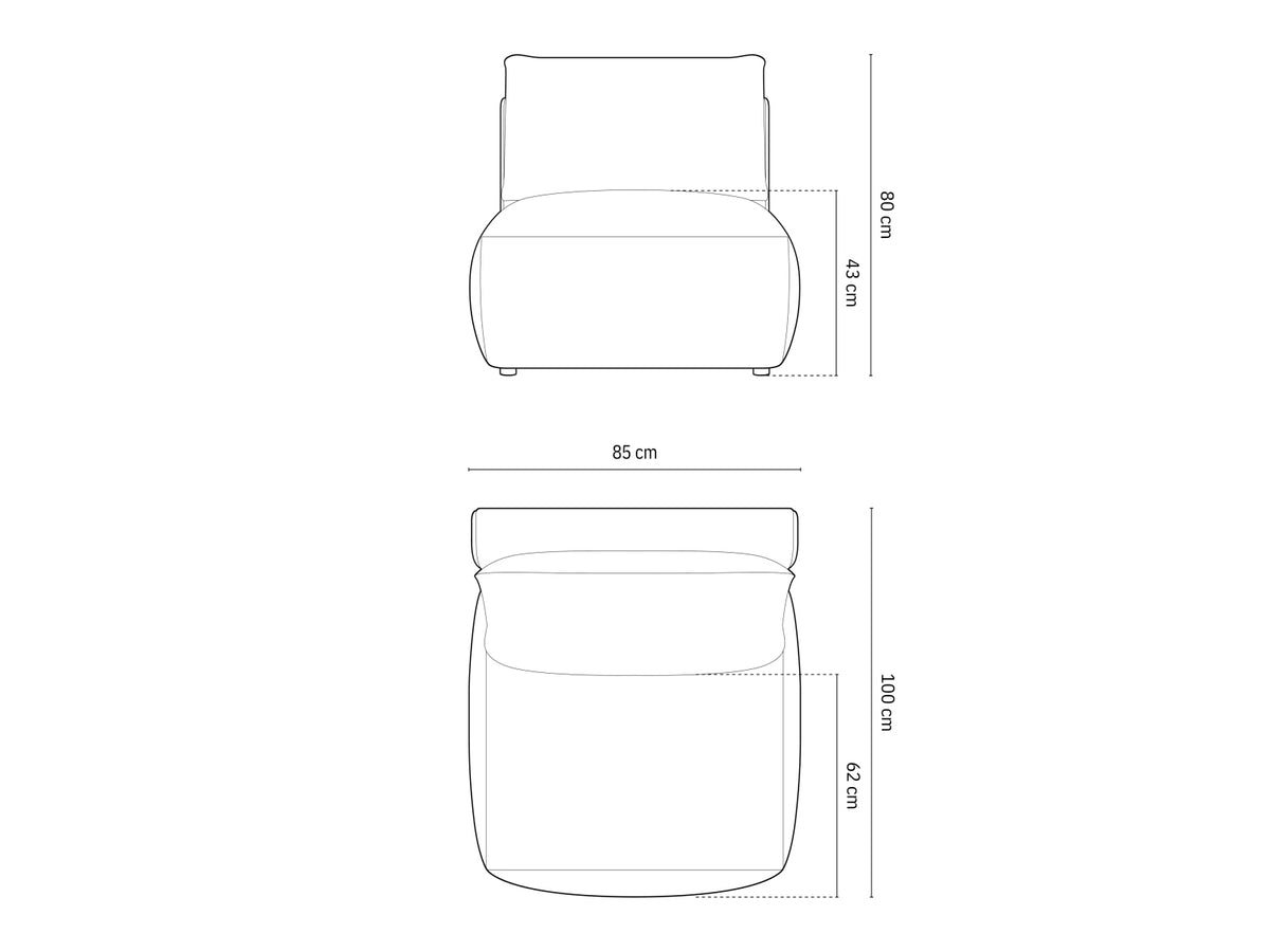 Modular armchair 654048