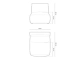 Modular armchair 654048