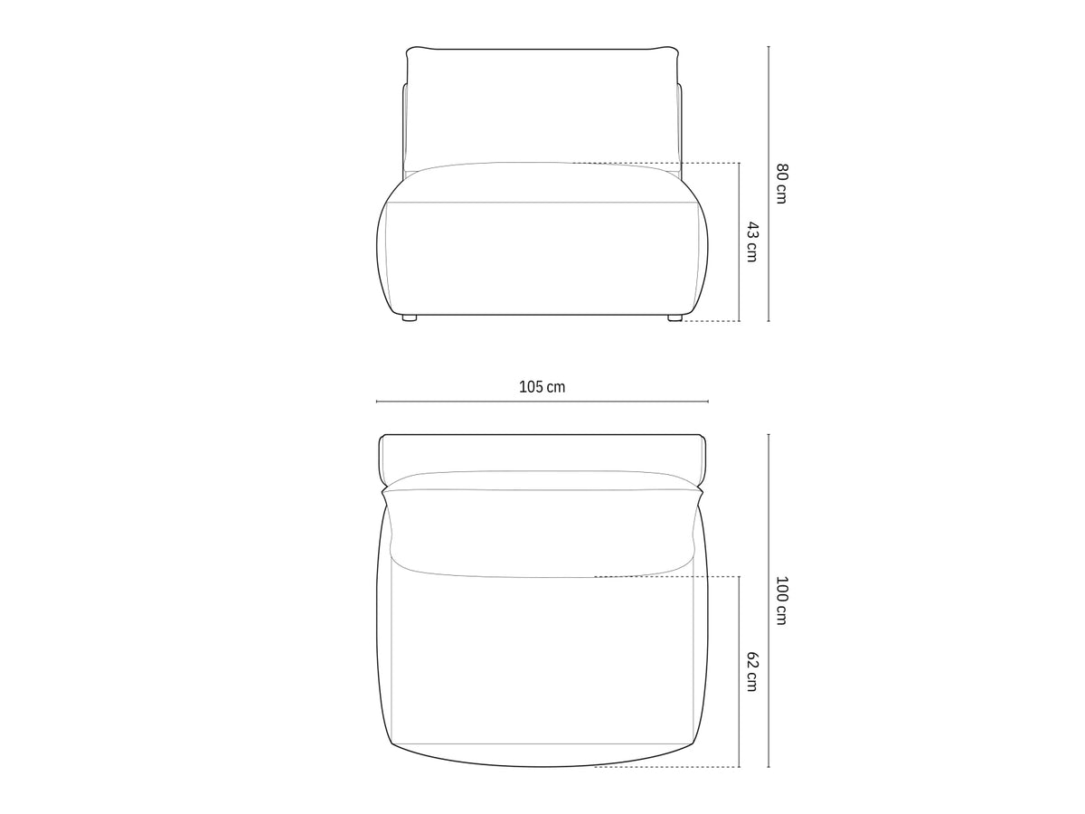 Modular armchair 654056