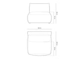 Modular armchair 654056