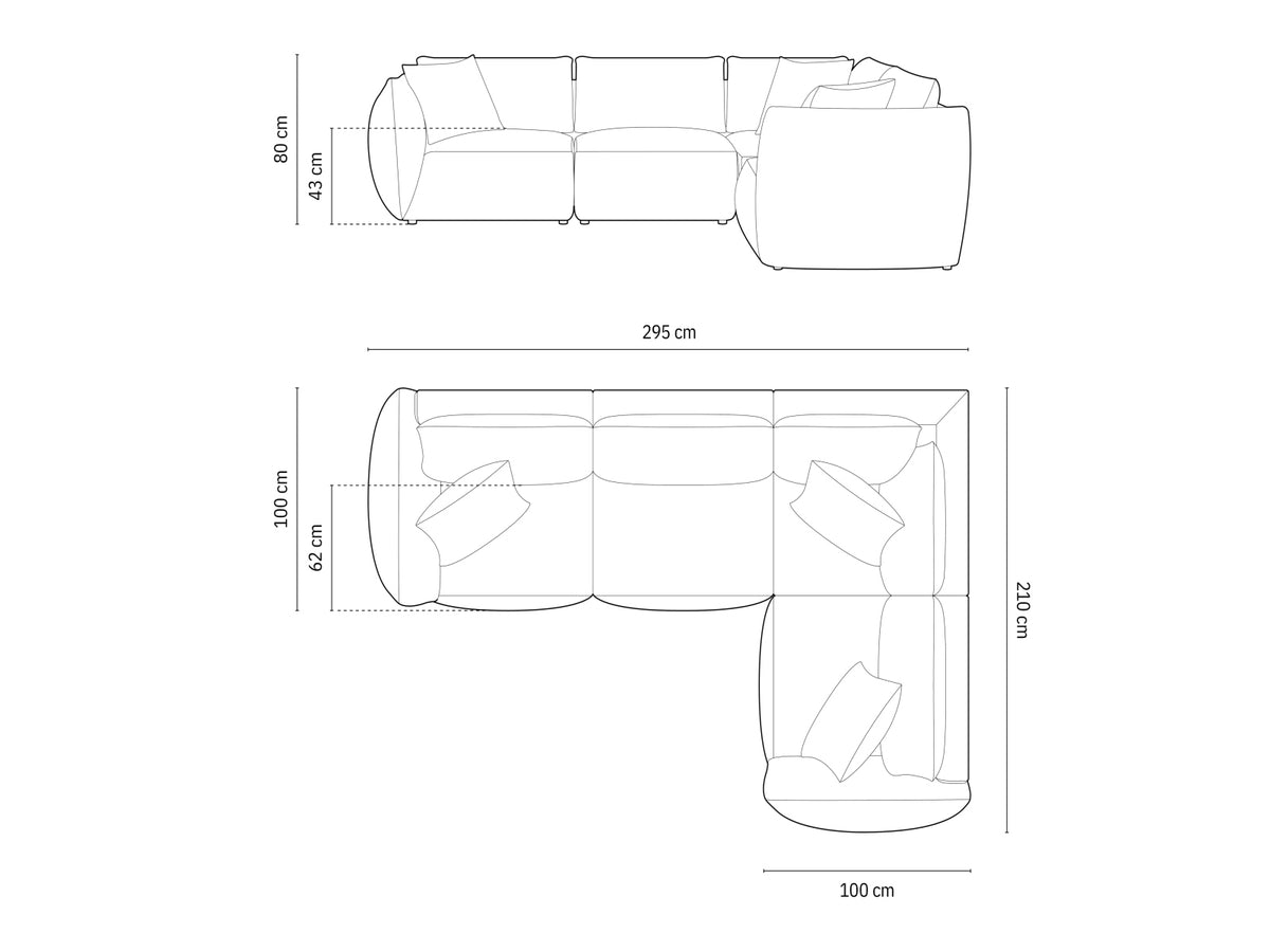 Modular corner sofa 654257