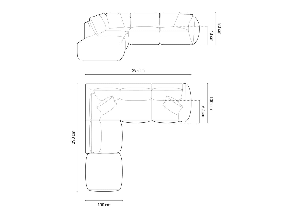 Modular corner sofa 654163