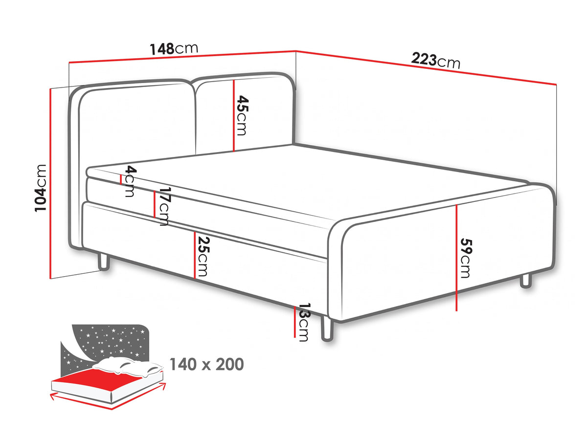 Continental bed 614169 5144153