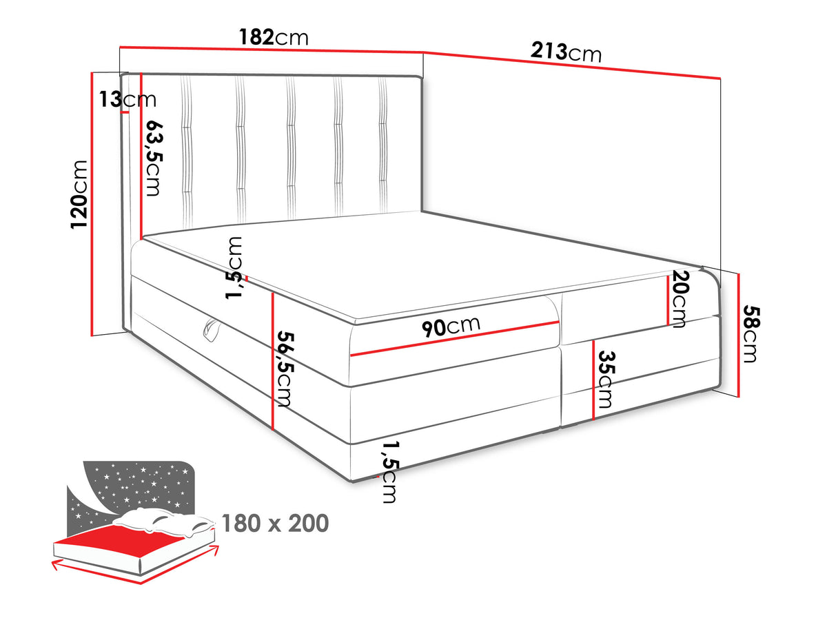 Continental bed 233823 5146429