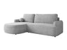 Corner sofa Cesiva with sleep function and storage, light grey 5154535