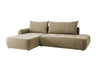 Corner sofa Cerila with sleep function and storage, light brown 5156756