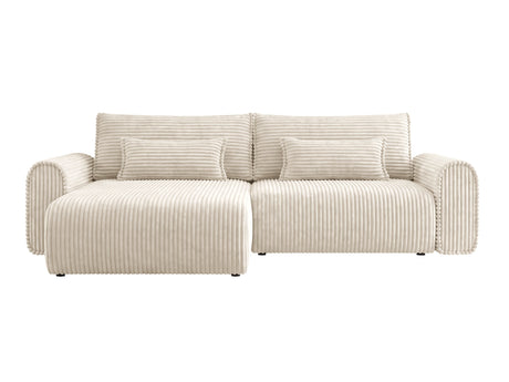 Corner sofa Tileso with sleep function and storage, cream 5156944