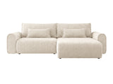 Corner sofa Tileso with sleep function and storage, cream 5156945
