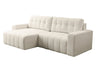 Corner sofa Detino with sleep function and storage, cream 5162926