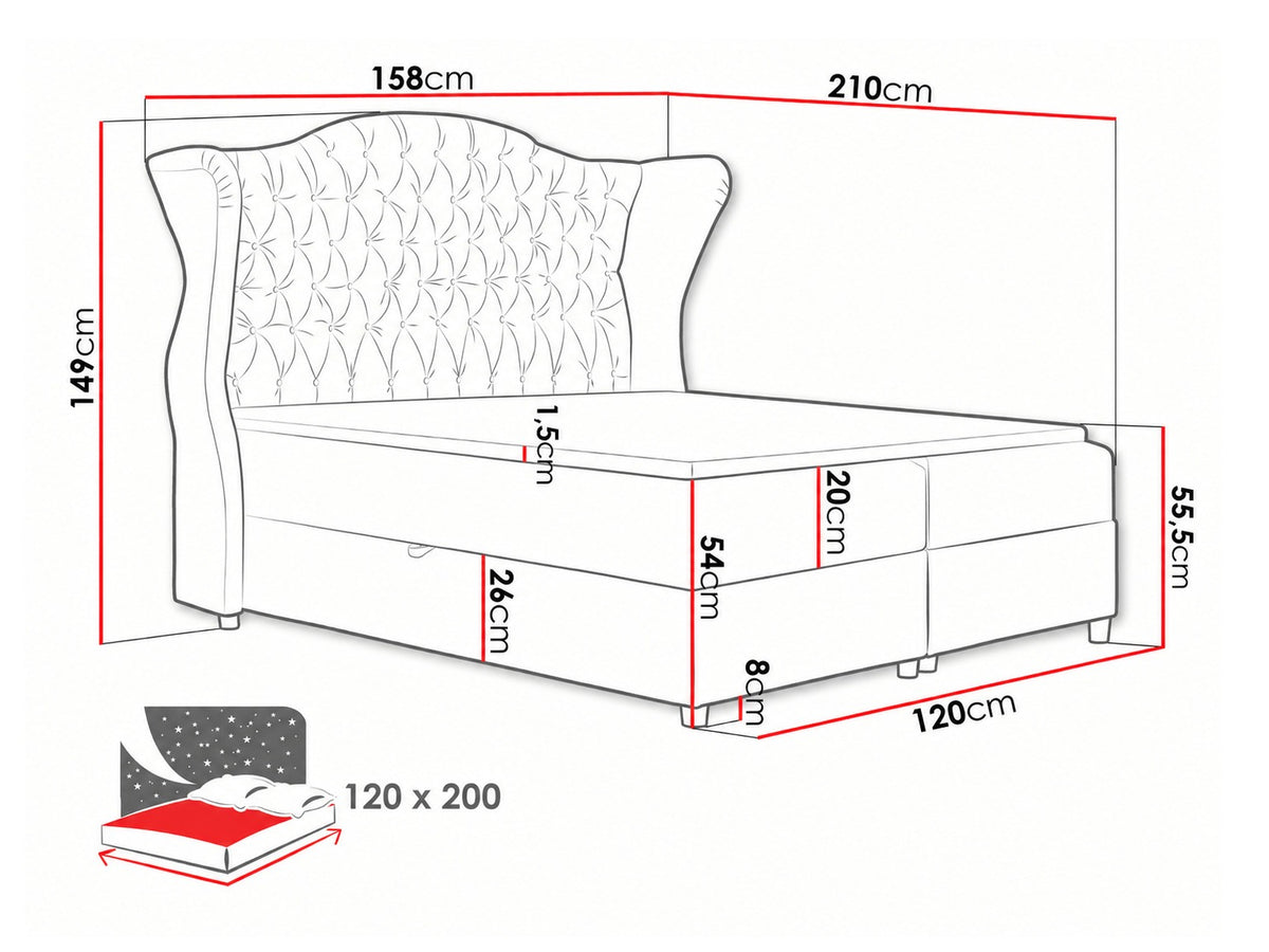 Continental bed 263304 5164655