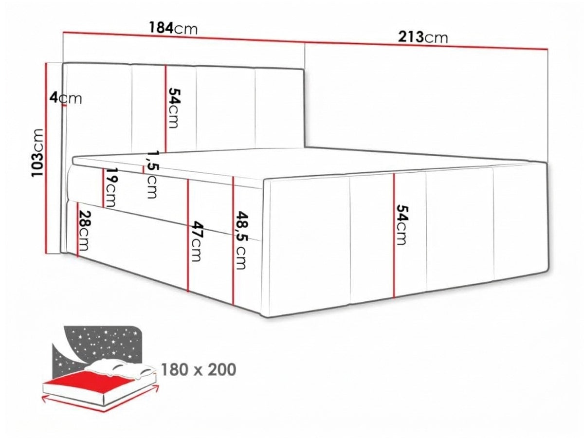 Continental bed 375953 5167696