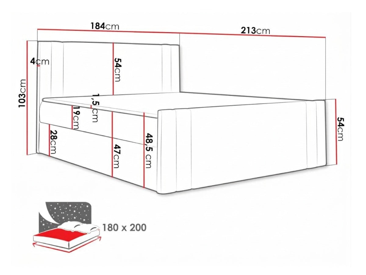 Continental bed 405023 5168352